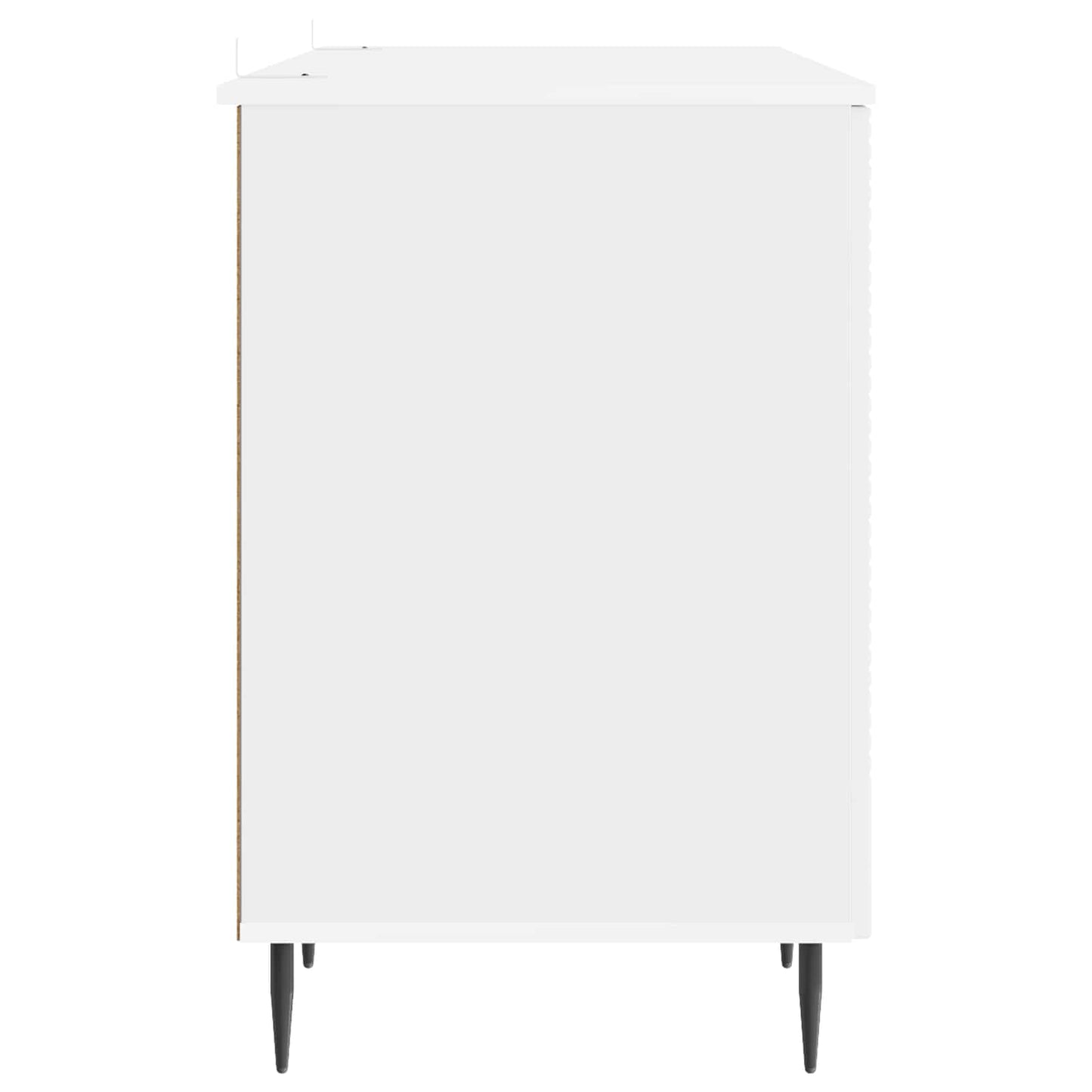 vidaXL Desk High Gloss White 142.5 x 50 x 75 cm Engineered Wood