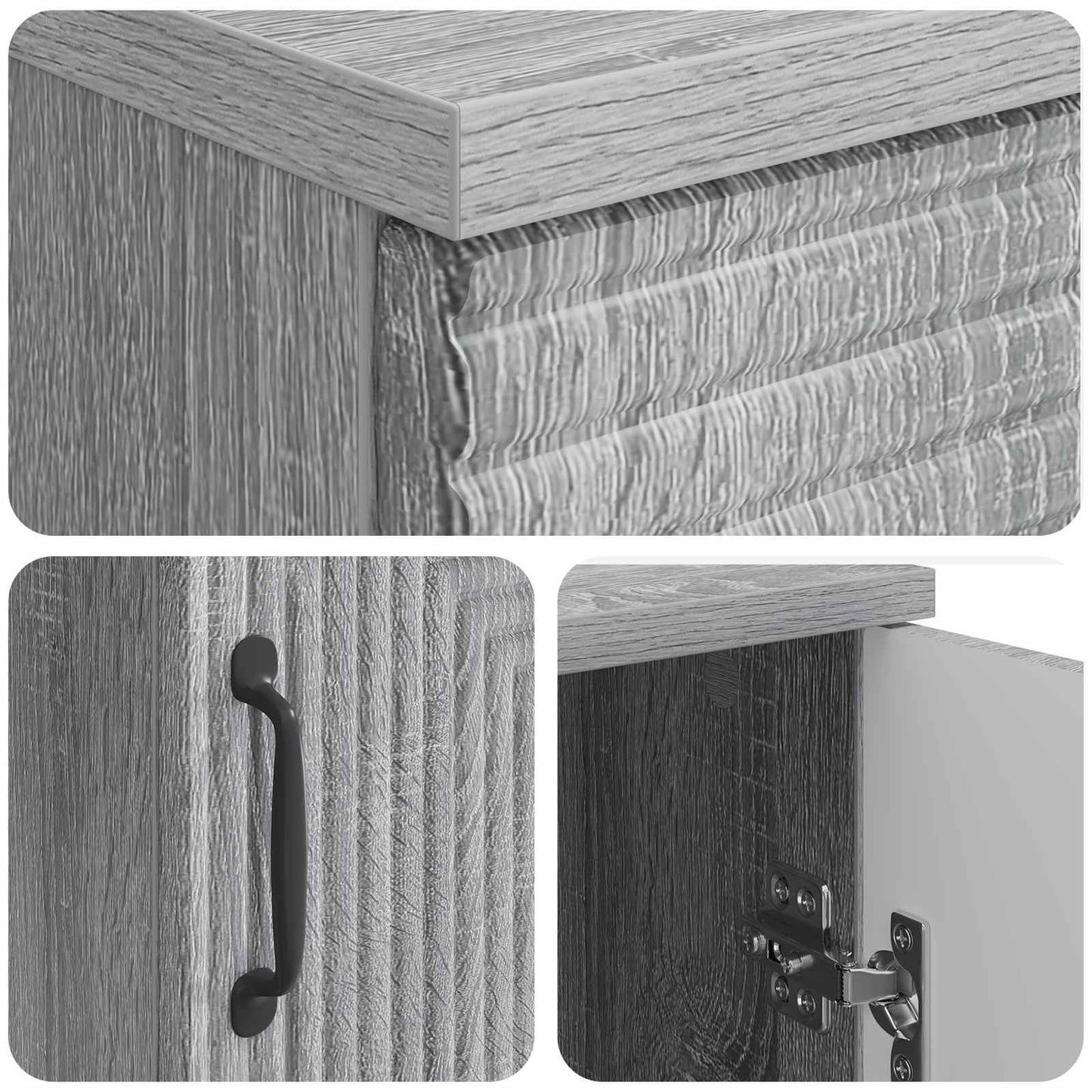vidaXL Desk with Shelf Grey Sonoma 142.5 x 50 x 75 cm Engineered Wood