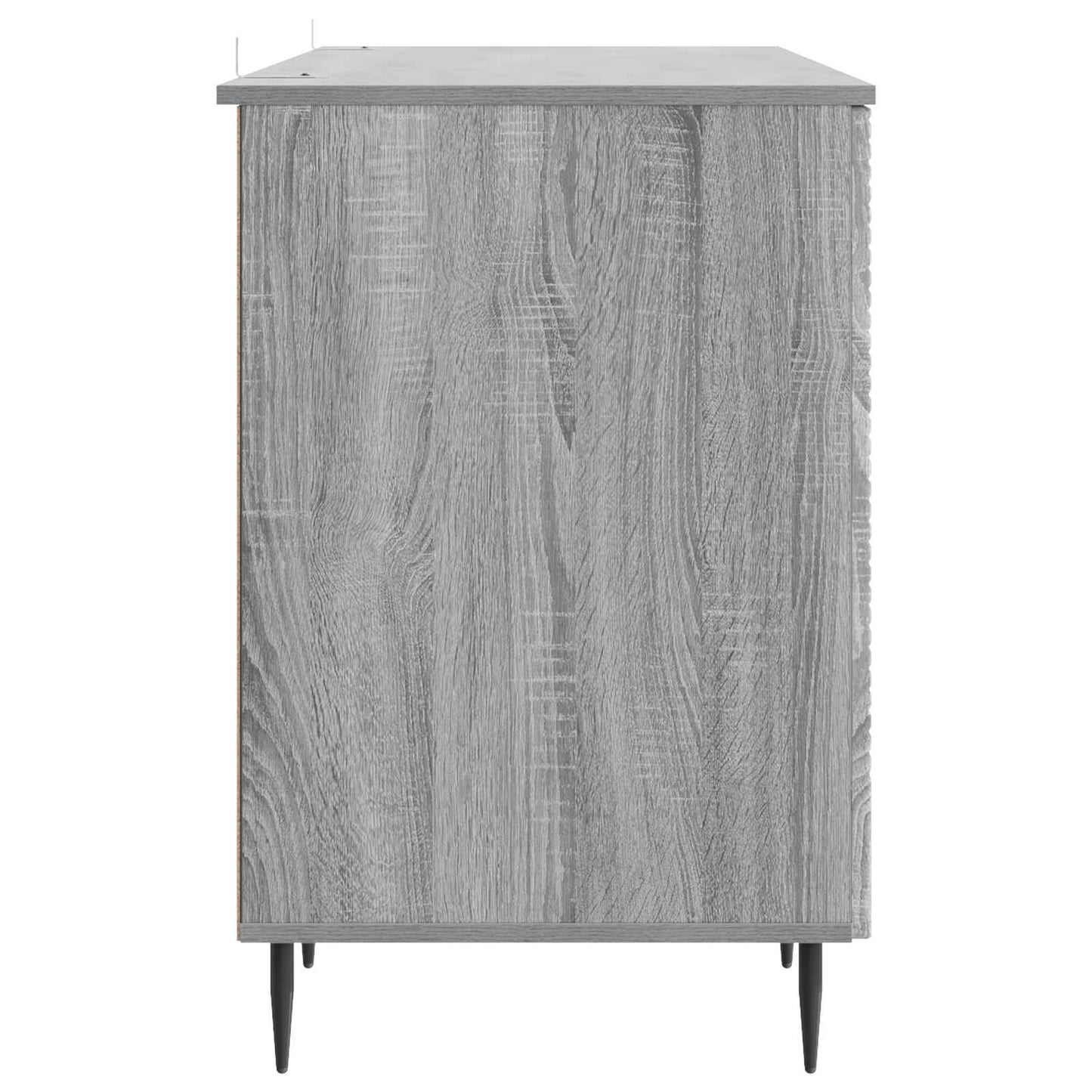 vidaXL Desk with Shelf Grey Sonoma 142.5 x 50 x 75 cm Engineered Wood