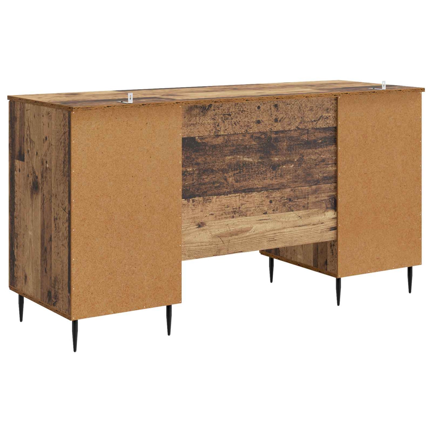 vidaXL Desk with Shelf Old Wood 142.5 x 50 x 75 cm Engineered Wood
