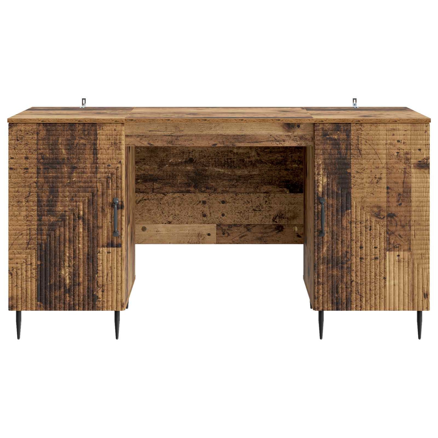 vidaXL Desk with Shelf Old Wood 142.5 x 50 x 75 cm Engineered Wood