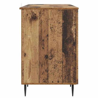 vidaXL Desk with Shelf Old Wood 142.5 x 50 x 75 cm Engineered Wood