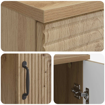 vidaXL Desk with Shelf Artisan Oak 142.5 x 50 x 75 cm Engineered Wood