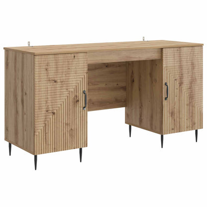 vidaXL Desk Artisan Oak Engineered Wood 142.5 x 50 x 75 cm