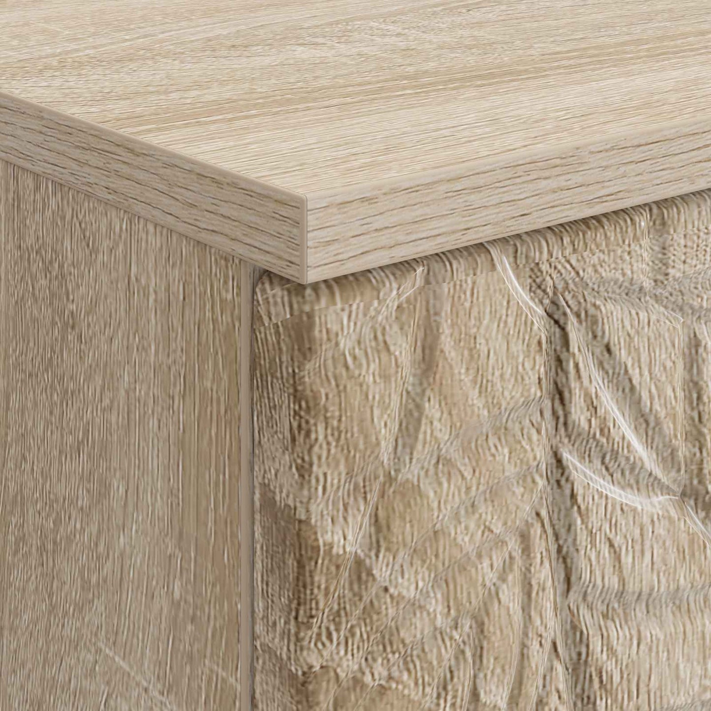 vidaXL Desk Sonoma Oak Engineered Wood 142.5 x 50 x 75 cm