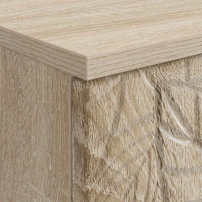 vidaXL Desk Sonoma Oak Engineered Wood 142.5 x 50 x 75 cm