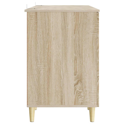 vidaXL Desk Sonoma Oak Engineered Wood 142.5 x 50 x 75 cm