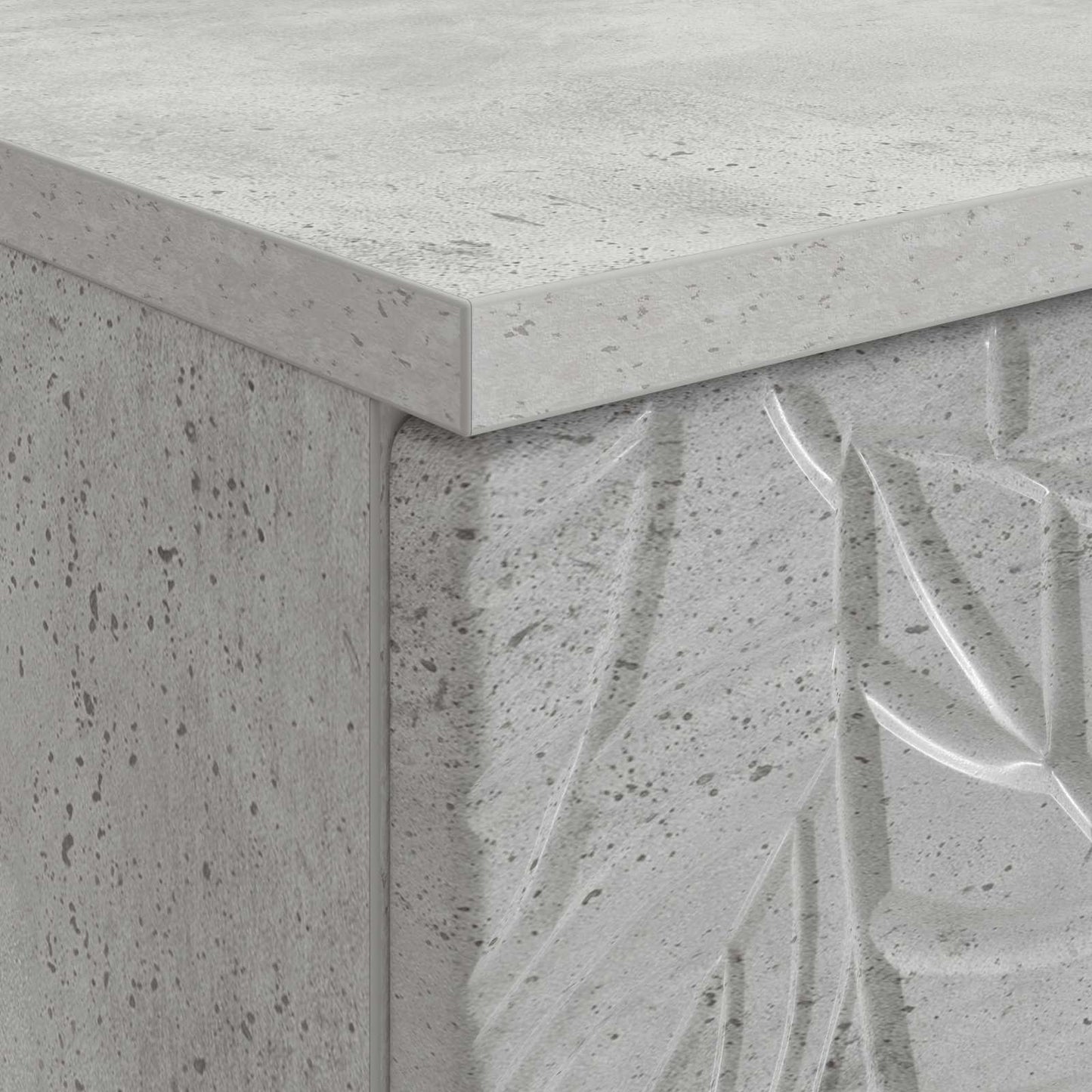 vidaXL Desk Concrete Grey Engineered Wood 142.5 x 50 x 75 cm