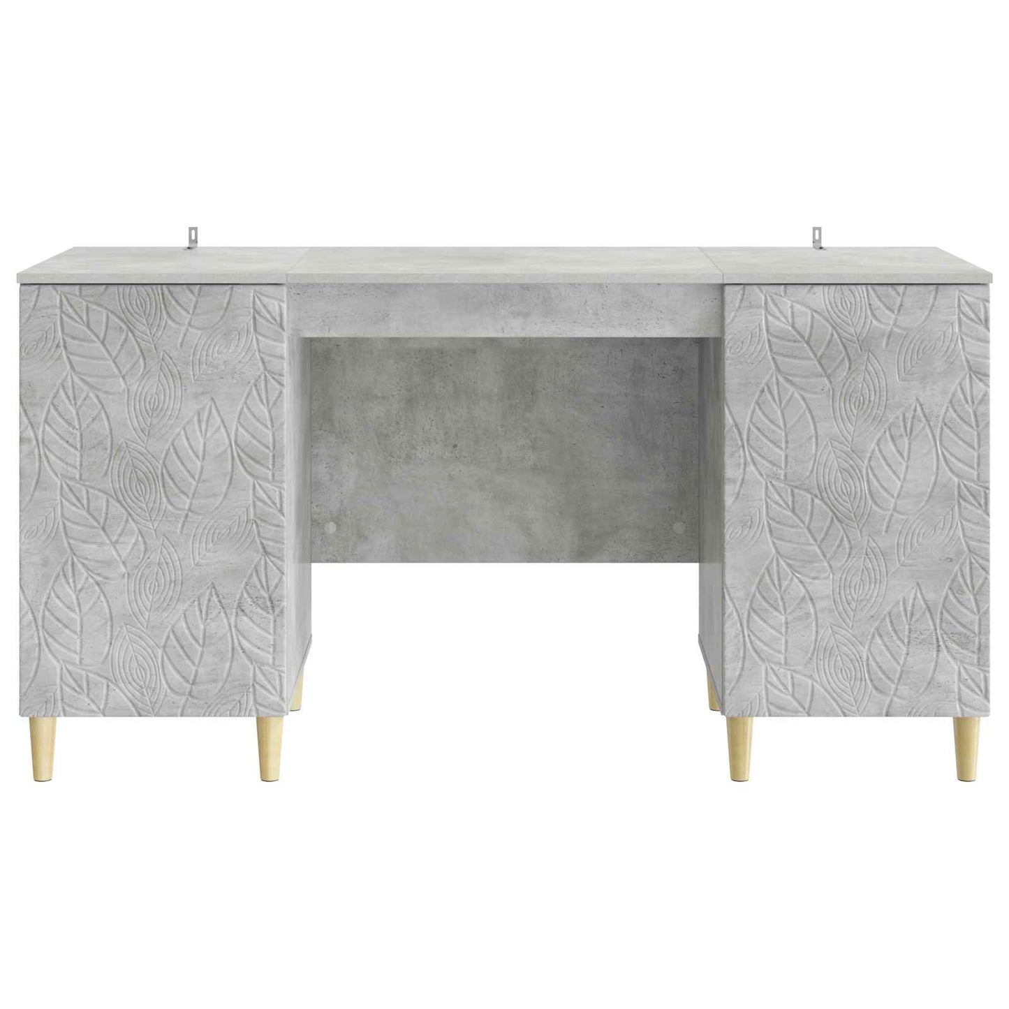 vidaXL Desk Concrete Grey Engineered Wood 142.5 x 50 x 75 cm
