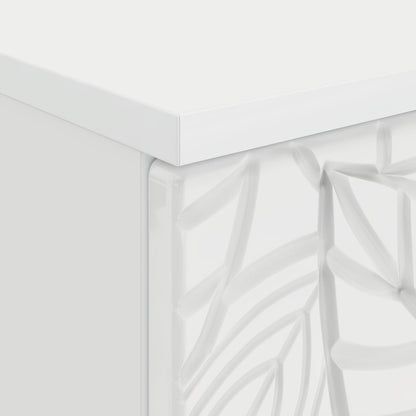 vidaXL Desk High Gloss White Engineered Wood 142.5 x 50 x 75 cm