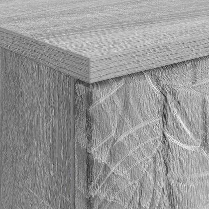 vidaXL Desk Grey Sonoma Engineered Wood 142.5 x 50 x 75 cm