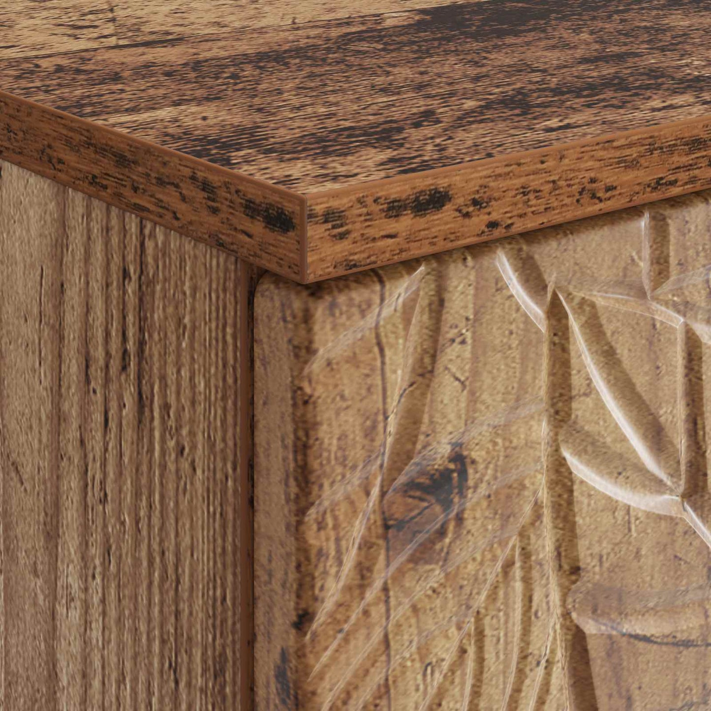 vidaXL Desk Old Wood Engineered Wood 142.5 x 50 x 75 cm