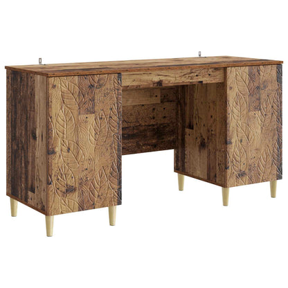 vidaXL Desk Old Wood Engineered Wood 142.5 x 50 x 75 cm