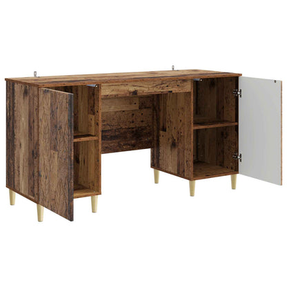 vidaXL Desk Old Wood Engineered Wood 142.5 x 50 x 75 cm
