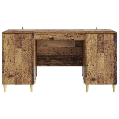 vidaXL Desk Old Wood Engineered Wood 142.5 x 50 x 75 cm