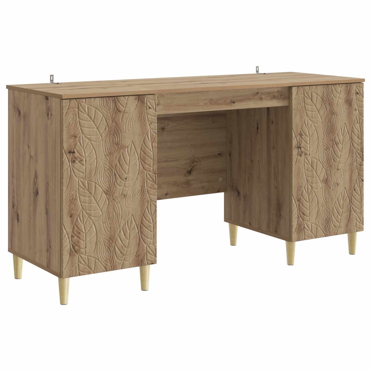 vidaXL Desk Artisan Oak Engineered Wood 142.5 x 50 x 75 cm