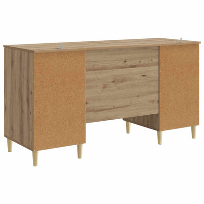 vidaXL Desk Artisan Oak Engineered Wood 142.5 x 50 x 75 cm