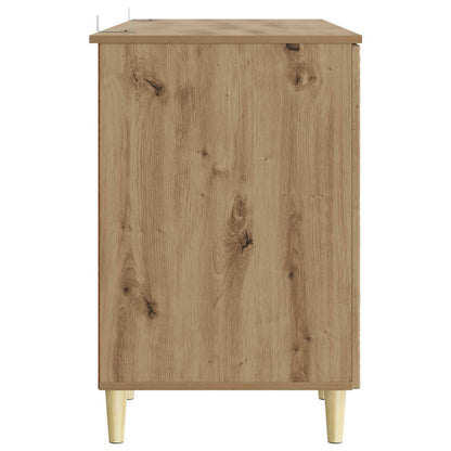 vidaXL Desk Artisan Oak Engineered Wood 142.5 x 50 x 75 cm