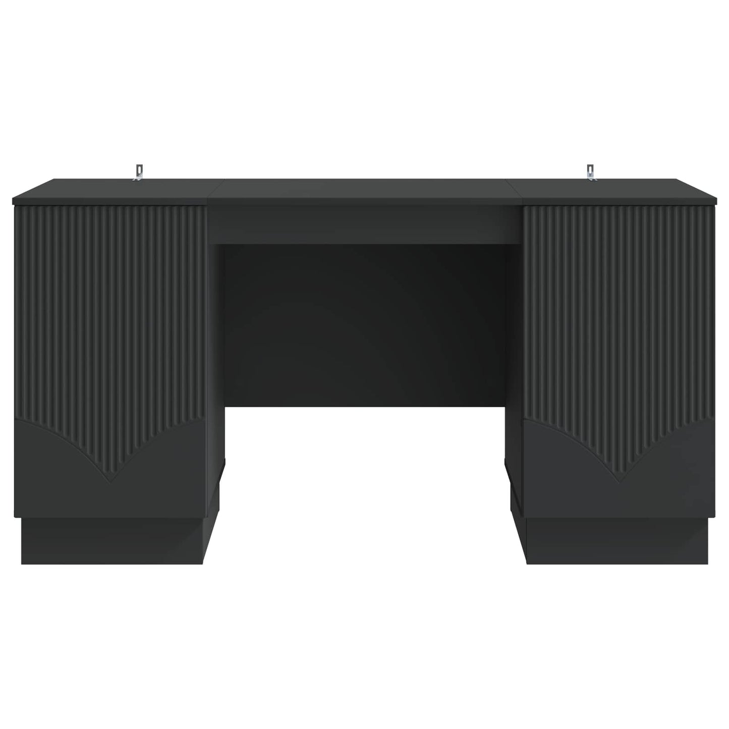 vidaXL Desk with Shelf Black 142.5 x 50 x 75 cm Engineered Wood