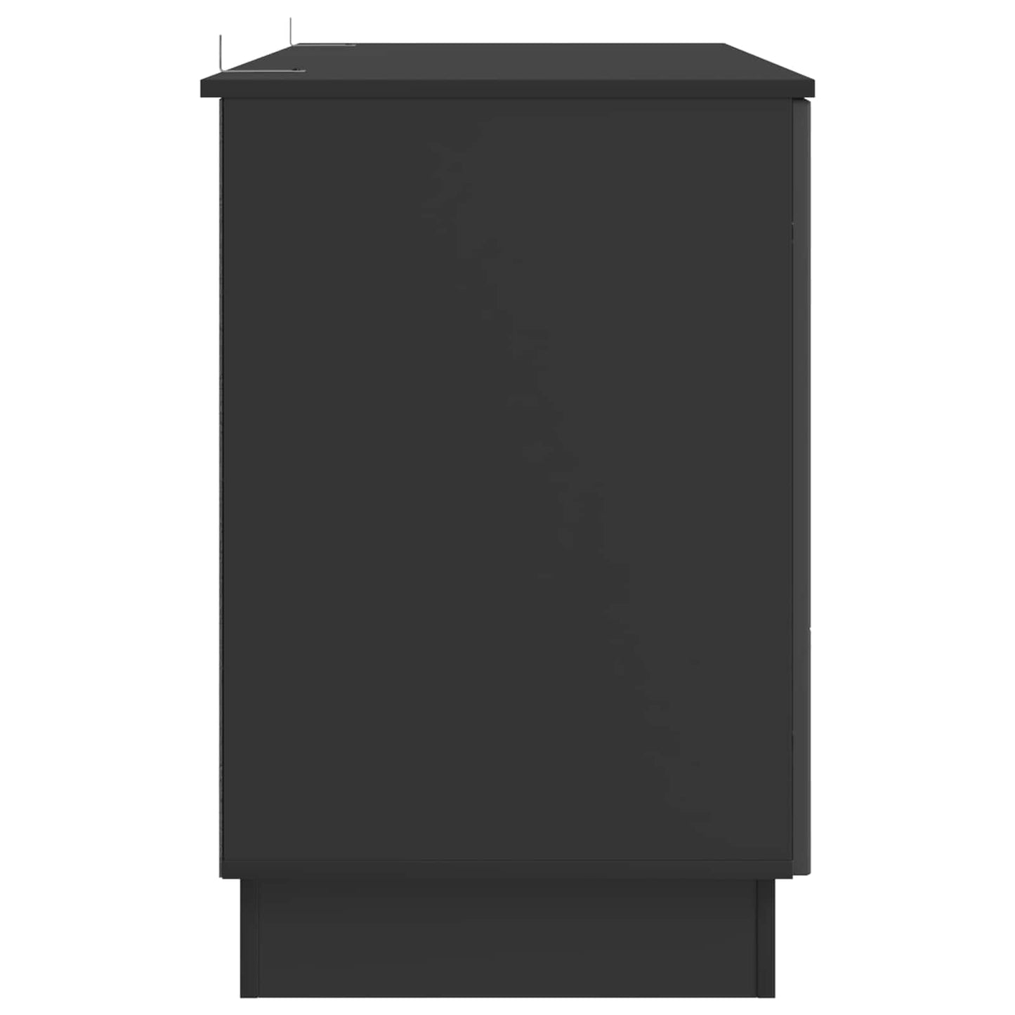 vidaXL Desk with Shelf Black 142.5 x 50 x 75 cm Engineered Wood