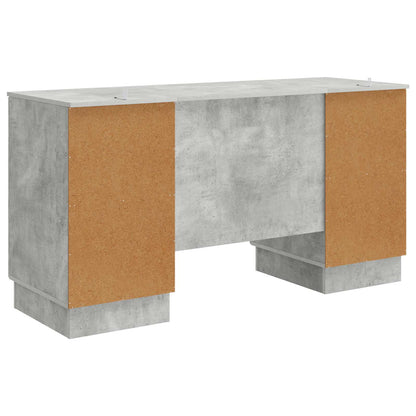 vidaXL Desk with Door Concrete Grey 142.5 x 50 x 75 cm Engineered Wood