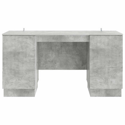 vidaXL Desk with Door Concrete Grey 142.5 x 50 x 75 cm Engineered Wood