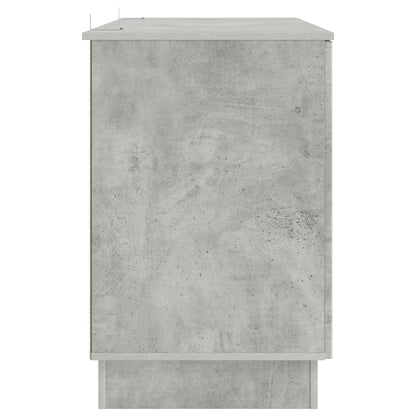 vidaXL Desk with Door Concrete Grey 142.5 x 50 x 75 cm Engineered Wood