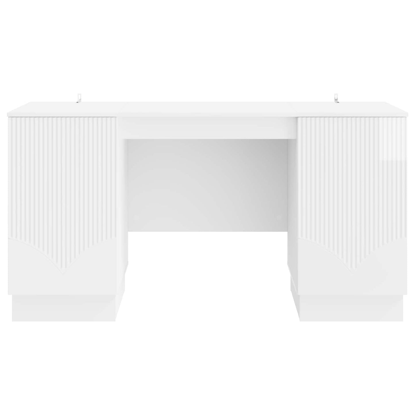 vidaXL Desk High Gloss White 142.5 x 50 x 75 cm Engineered Wood