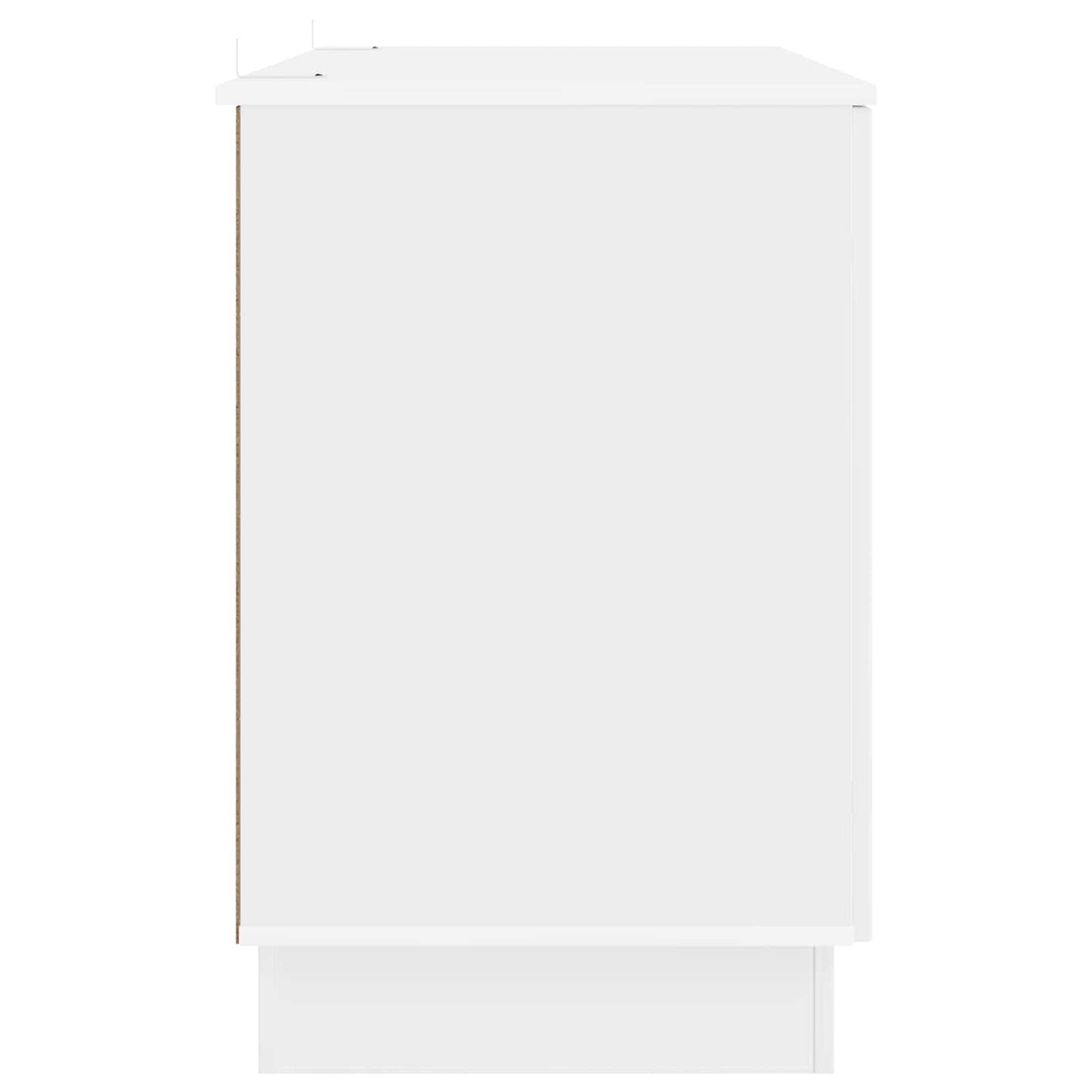 vidaXL Desk High Gloss White 142.5 x 50 x 75 cm Engineered Wood