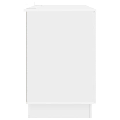 vidaXL Desk High Gloss White 142.5 x 50 x 75 cm Engineered Wood