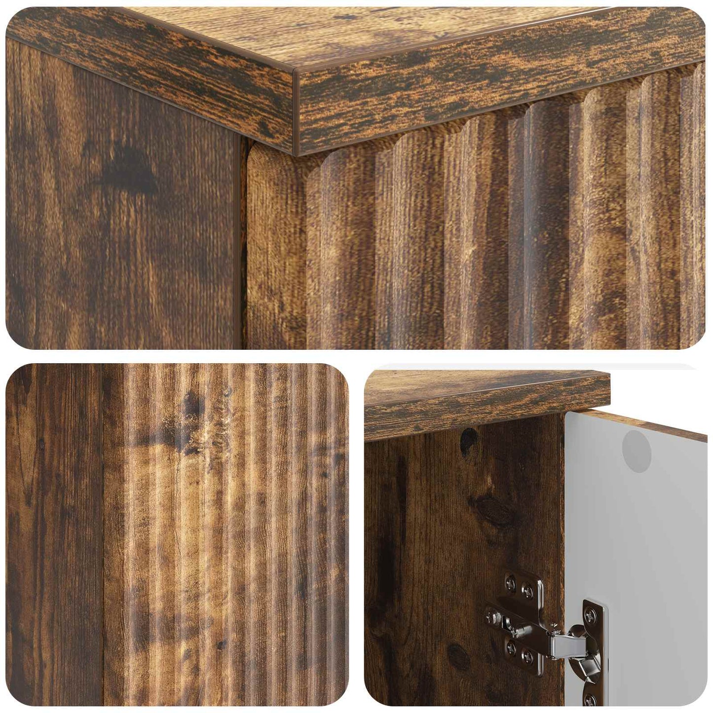 vidaXL Desk with Shelf Smoked Oak 142.5 x 50 x 75 cm Engineered Wood