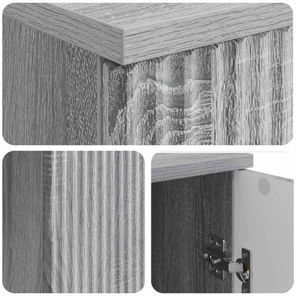 vidaXL Desk with Shelf Grey Sonoma 142.5 x 50 x 75 cm Engineered Wood