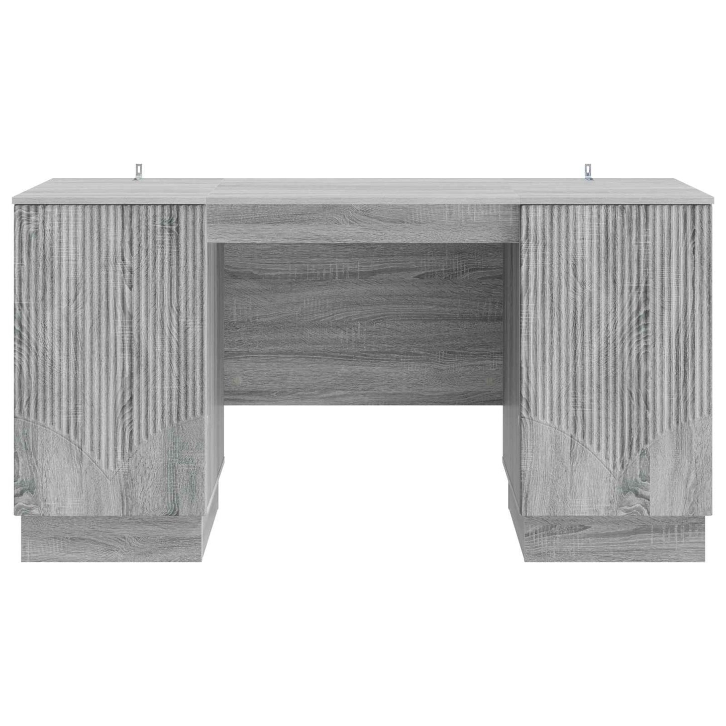 vidaXL Desk with Shelf Grey Sonoma 142.5 x 50 x 75 cm Engineered Wood