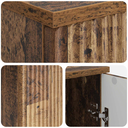 vidaXL Desk with Shelf Old Wood 142.5 x 50 x 75 cm Engineered Wood