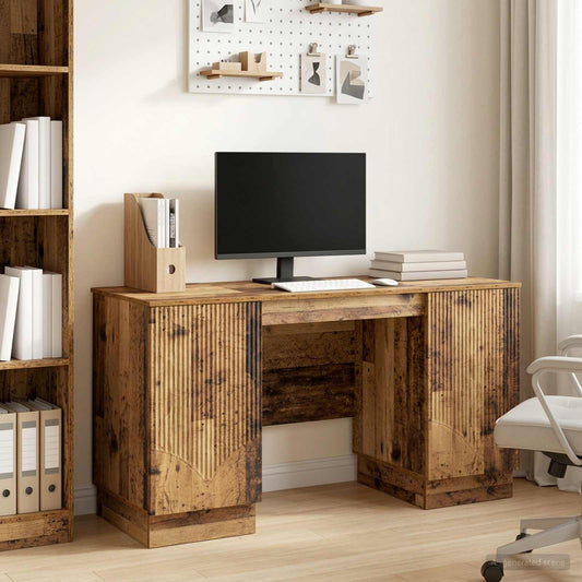 vidaXL Desk Old Wood 142.5 x 50 x 75 cm Engineered Wood