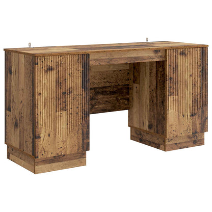 vidaXL Desk Old Wood 142.5 x 50 x 75 cm Engineered Wood