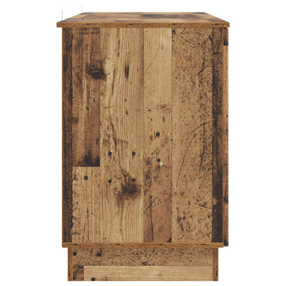 vidaXL Desk with Shelf Old Wood 142.5 x 50 x 75 cm Engineered Wood