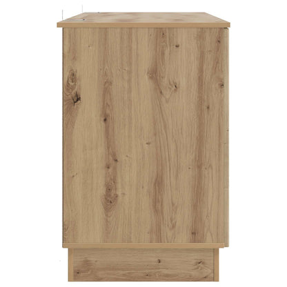 vidaXL Desk with Shelf Artisan Oak 142.5 x 50 x 75 cm Engineered Wood
