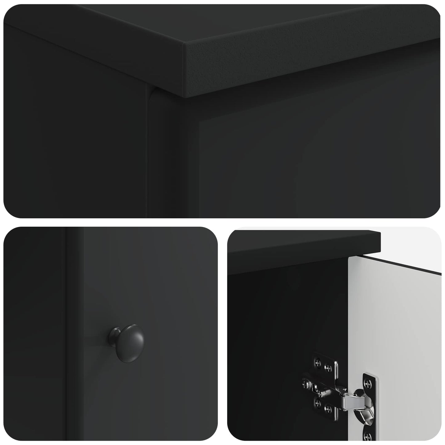 vidaXL Desk with Shelf Black 142.5 x 50 x 75 cm Engineered Wood