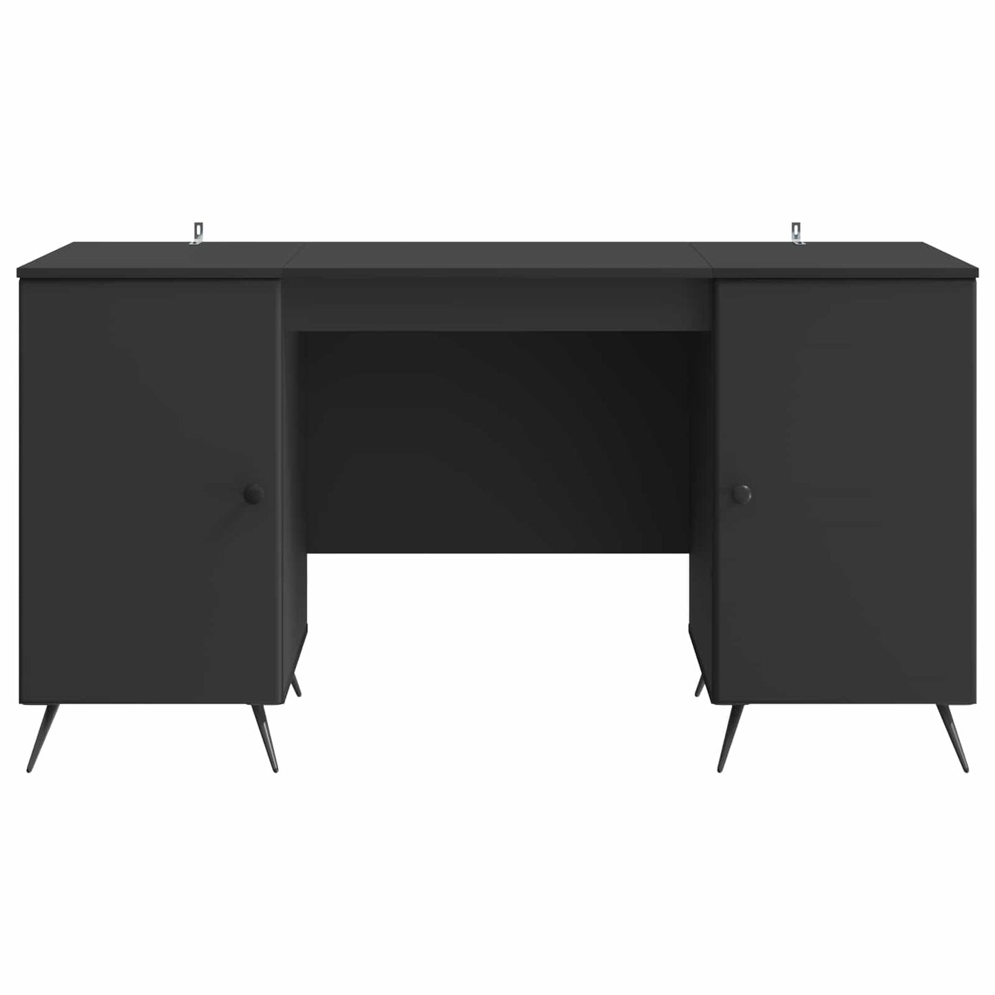 vidaXL Desk with Shelf Black 142.5 x 50 x 75 cm Engineered Wood