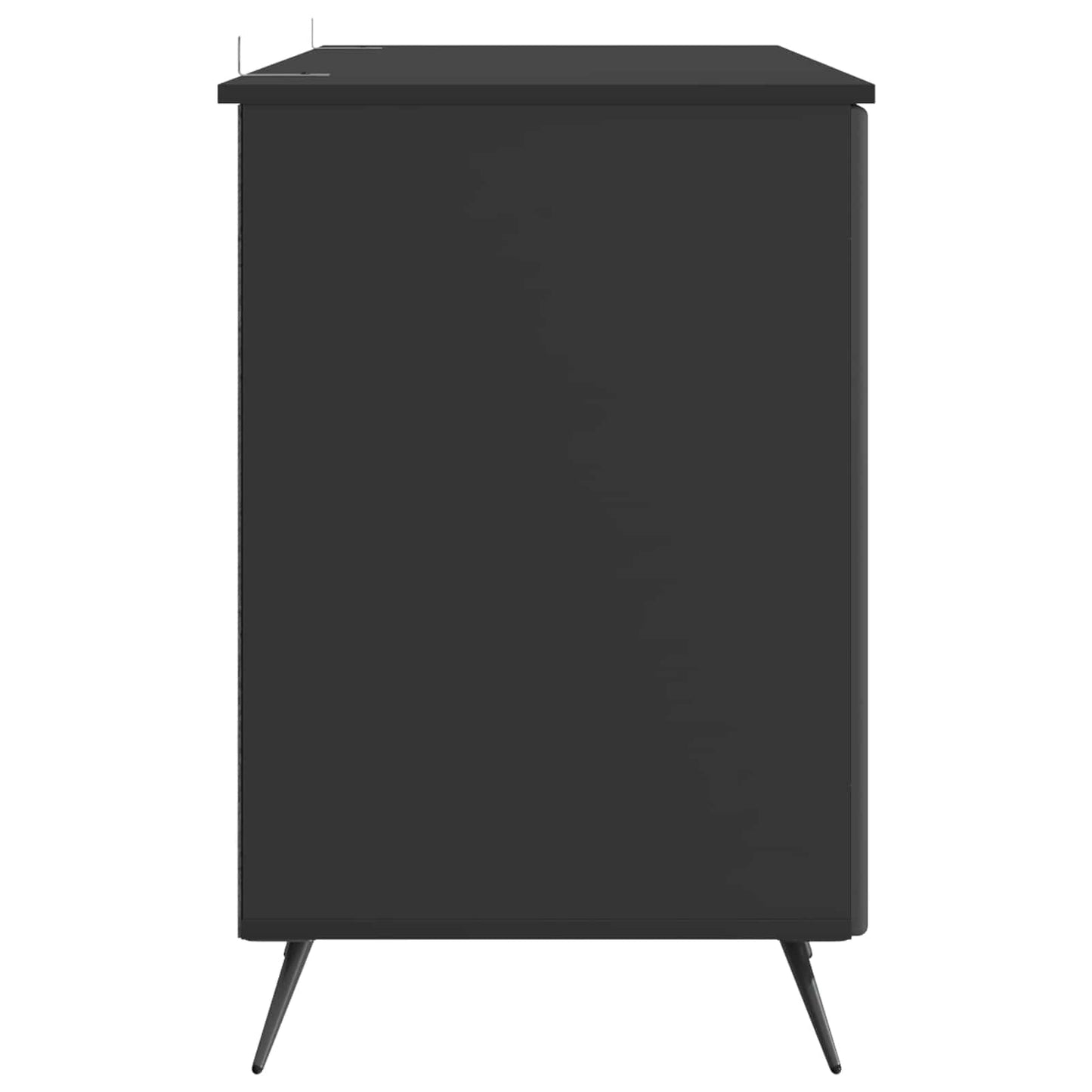 vidaXL Desk with Shelf Black 142.5 x 50 x 75 cm Engineered Wood