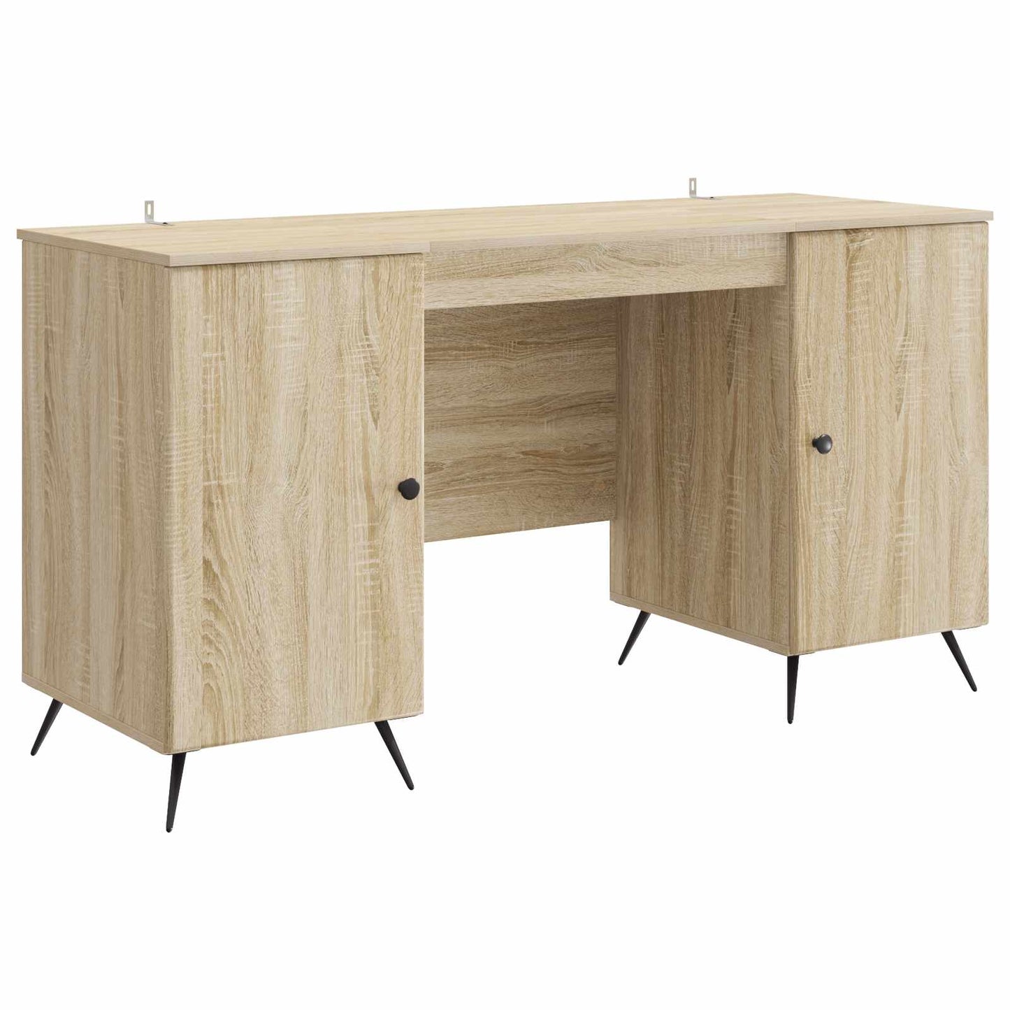 vidaXL Desk with Shelf Sonoma Oak 142.5 x 50 x 75 cm Engineered Wood
