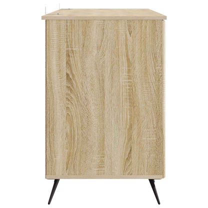 vidaXL Desk with Shelf Sonoma Oak 142.5 x 50 x 75 cm Engineered Wood