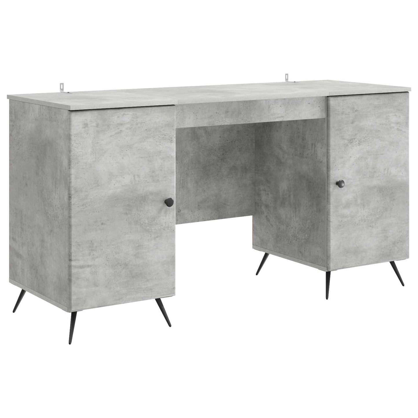 vidaXL Desk with Door Concrete Grey 142.5 x 50 x 75 cm Engineered Wood