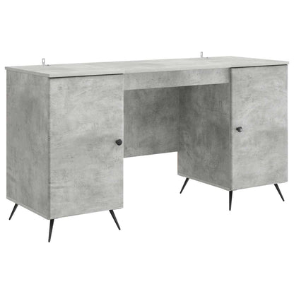 vidaXL Desk Concrete Grey 142.5 x 50 x 75 cm Engineered Wood