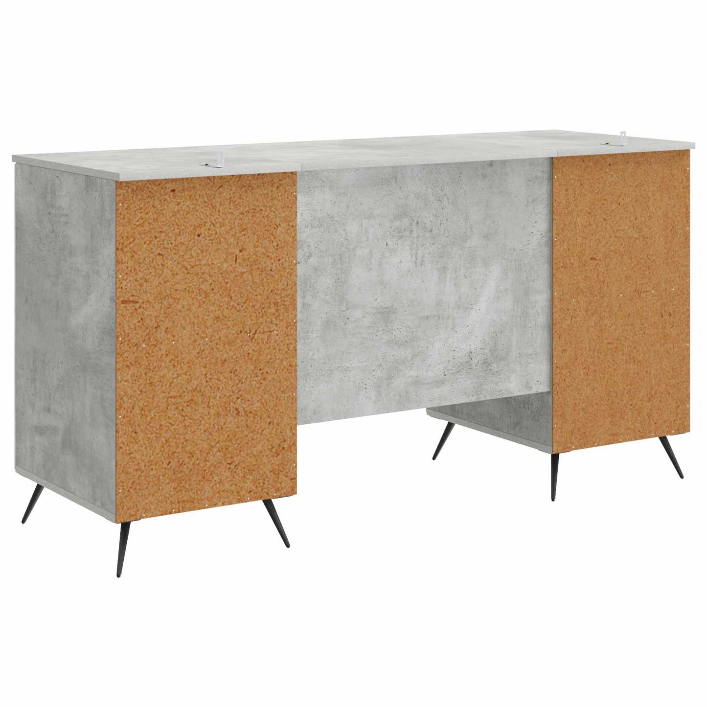 vidaXL Desk with Door Concrete Grey 142.5 x 50 x 75 cm Engineered Wood