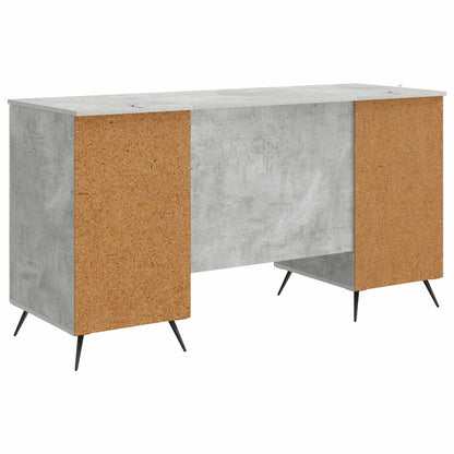 vidaXL Desk with Door Concrete Grey 142.5 x 50 x 75 cm Engineered Wood