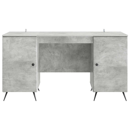 vidaXL Desk with Door Concrete Grey 142.5 x 50 x 75 cm Engineered Wood