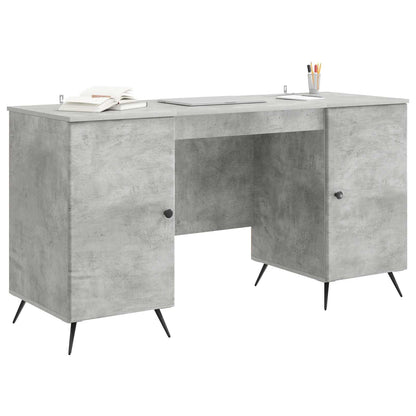 vidaXL Desk with Door Concrete Grey 142.5 x 50 x 75 cm Engineered Wood