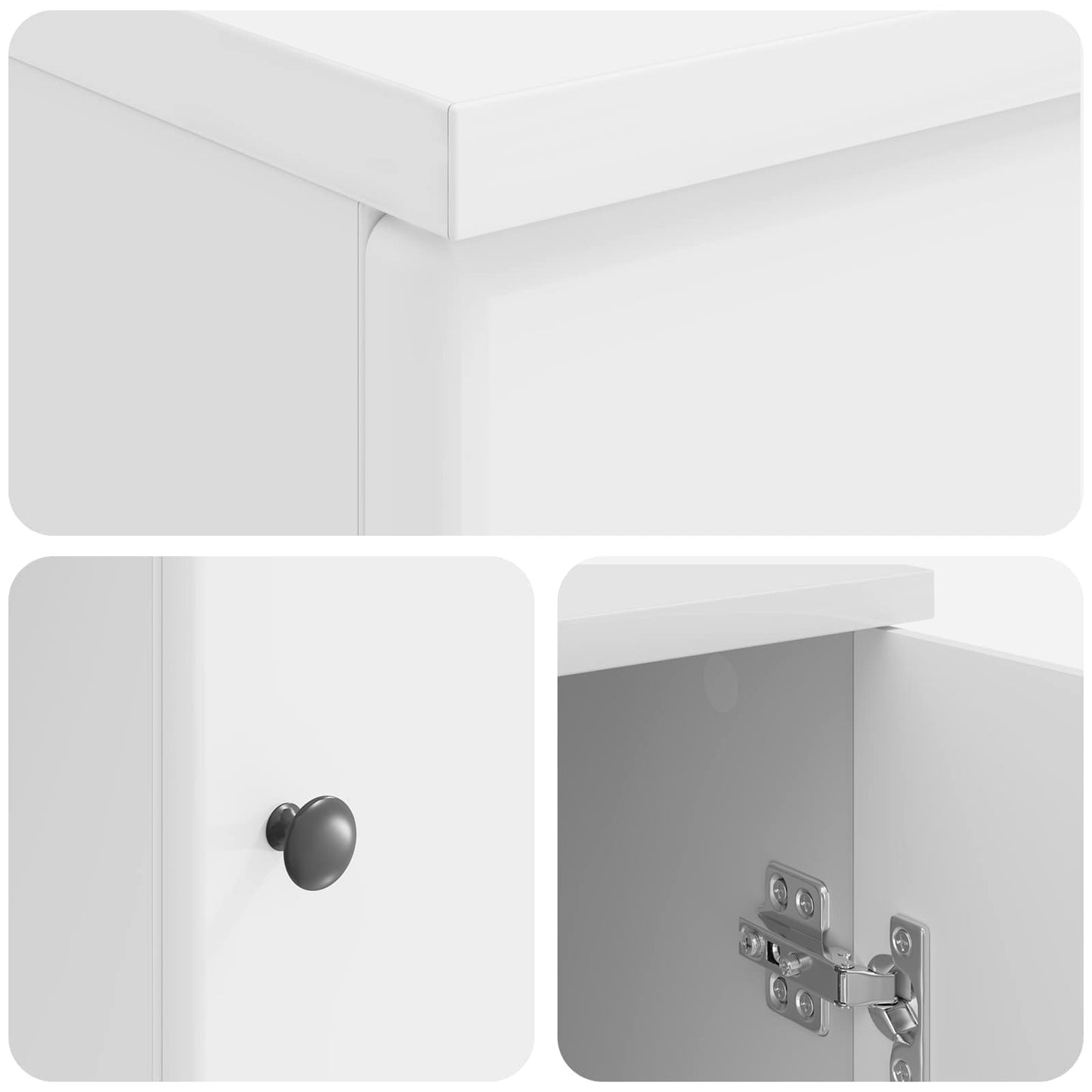 vidaXL Desk High Gloss White 142.5 x 50 x 75 cm Engineered Wood